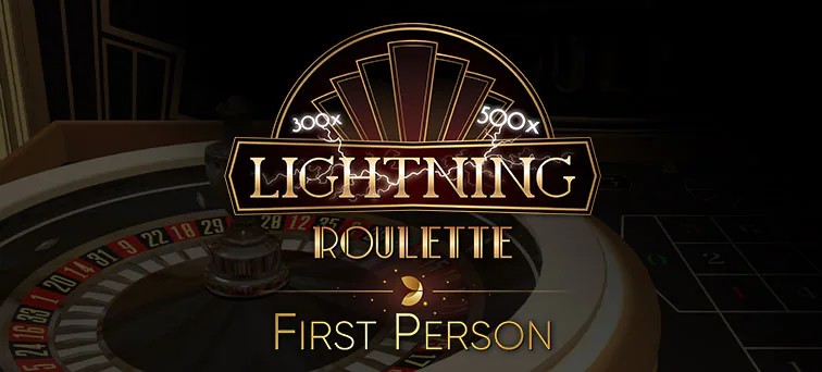 First Person Lightning Roulette online game logo by Evolution on casinotonybet.at