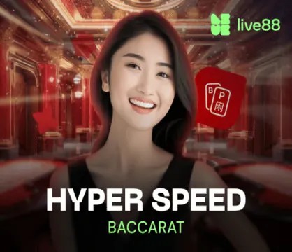 Hyper Speed Baccarat logo by Evolution at Tonybet